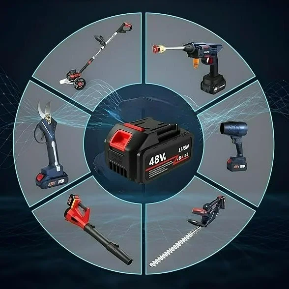 48V MAX Li-Ion Battery (6000mAh, 5-Cell) | High Power & Lightweight Rechargeable Battery for Cordless Car Blower, Pressure Washer Gun, Pruning Shear, Gardening Tools & Power Tools