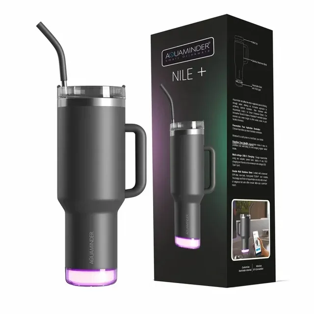 Nile+ Smart Reminder Led Vacuum Tumbler | 1200ML - Gray