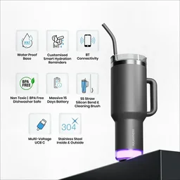 Nile+ Smart Reminder Led Vacuum Tumbler | 1200ML - Gray