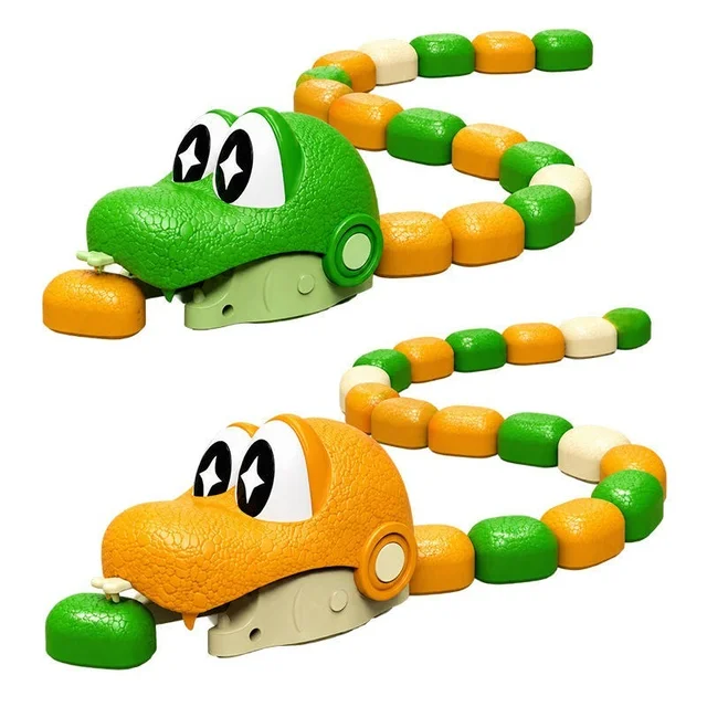Remote Control Snake Toy for Kids, Magnetic Snake Game with Music - Yellow, 1