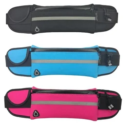 Zipper Ultra Slim Outdoor Waterproof Hiking Cycling Sport Running Waist Belt