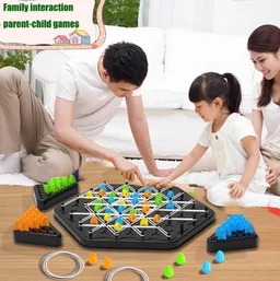 Triggle Chain - Elastic Band Triangle Chess Game | Brain Teaser Puzzle for Kids & Adults | Montessori 3D Logical Thinking & Strategy Board Game