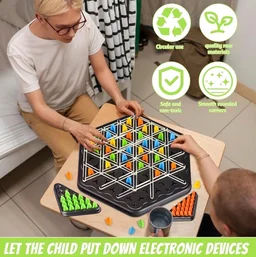 Triggle Chain - Elastic Band Triangle Chess Game | Brain Teaser Puzzle for Kids & Adults | Montessori 3D Logical Thinking & Strategy Board Game