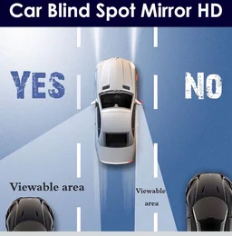 Car Glass Mirror Blind Spot, 360° Mirror, Rear View Convex Mirror, Parking Mirror For Car Mirror Accessories Frameless Suitable All Cars and Bikes - 1