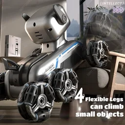 Smart RC Robot Dog Car 8WD – 2.4GHz Remote & Gesture Sensor Control, 360° Stunt Car with LED Lights & Music, Rechargeable Robot Toy for Kids (Boys & Girls, 6+ Years)