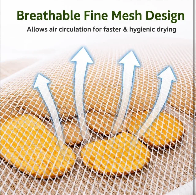 Papad Drying Cloth with Net Zip | Cotton Food Drying Cloth for Sun Drying | Reusable Mesh Drying Mat for Papad, Vadagam, Millets, Grains, & Dry Fruits | Protects from Birds, Dust & Insects