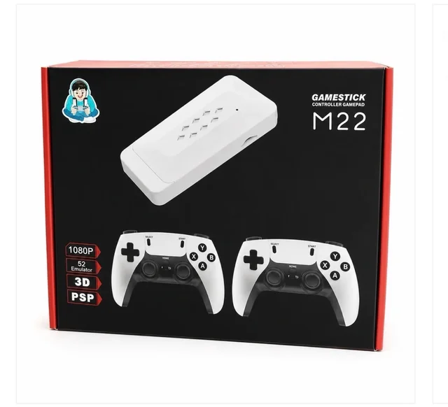 M22 Retro Video Game Console - Wireless Controller Gamepad, Plug & Play Video Gaming System with 1080P HD Graphics, 64GB, CE, ROHS and BIS Certified Original Unit