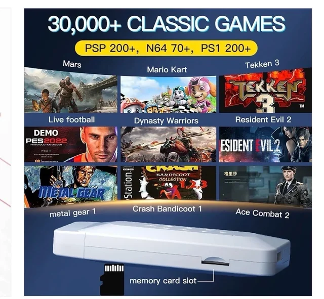 M22 Retro Video Game Console - Wireless Controller Gamepad, Plug & Play Video Gaming System with 1080P HD Graphics, 64GB, CE, ROHS and BIS Certified Original Unit