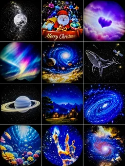12-in-1 Mini Galaxy Projector Night Light, USB Starry Sky Projector Lamp with 360° Rotation, Portable Ceiling & Wall Light for Bedroom, Kids Room & Home Decor, Star Light Projector (12 Slide)