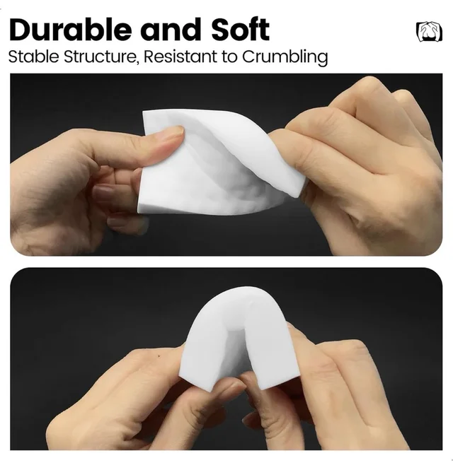 Pack Of 3 Magic Eraser Sponge for Home, Multi-Surface Cleaning Sponge, Magic Cleaning Sponge for Kitchen, Bathroom, Bathtub, Sink, Wall Cleaner, Furniture (White)