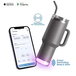 Nile+ Smart Reminder Led Vacuum Tumbler | 1200ML - Gray