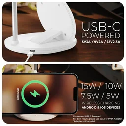 Aerocharge - Table Fan With Wireless Charger With 1 year Warranty