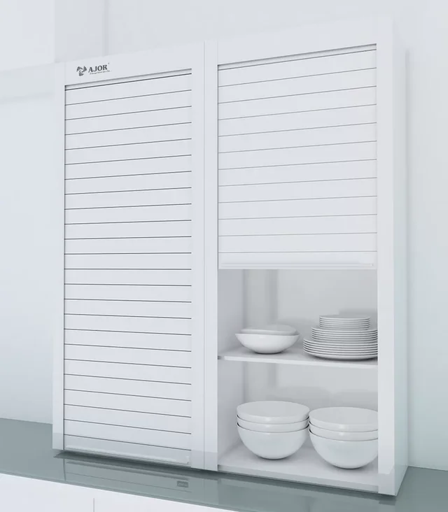 GLASS ROLLING SHUTTER (WHITE) - 600MM, WHITE, AJ21160