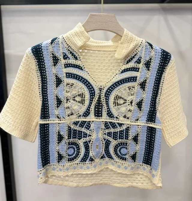 Crochet Knit Top