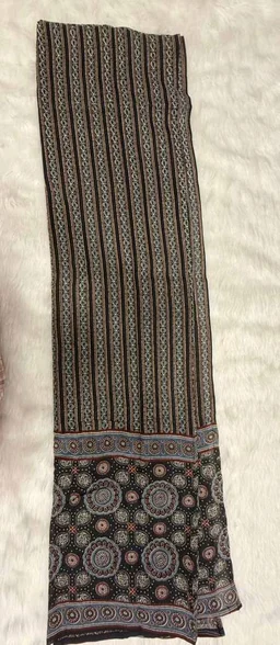 Black Ajrakh/Medallion Print Kurta Set - XXXL