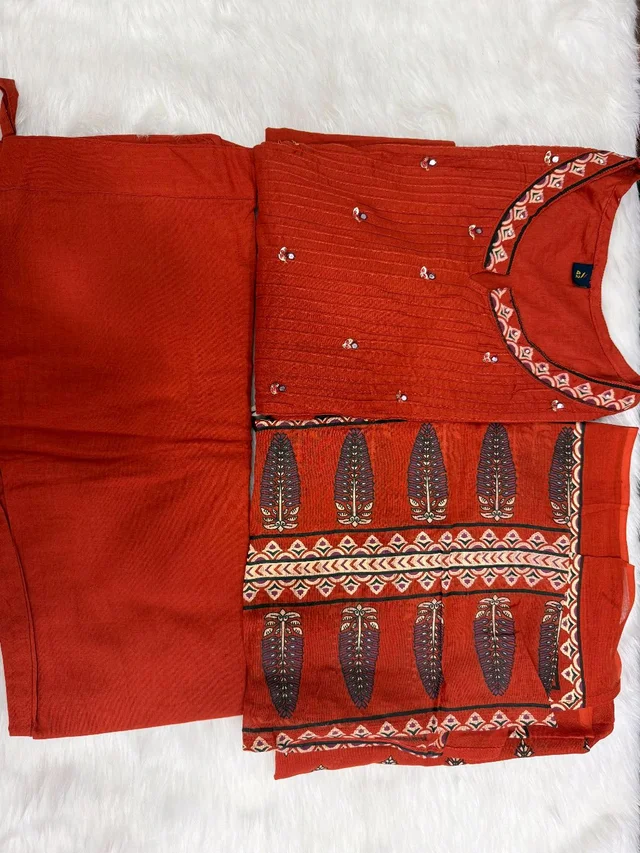 Rust/Orange Churidar Set - XXL