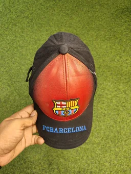 Barcelona Red And Black Colour Cap