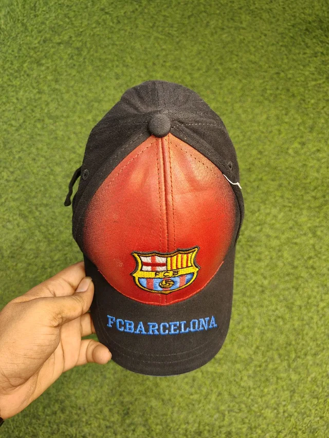 Barcelona Red And Black Colour Cap