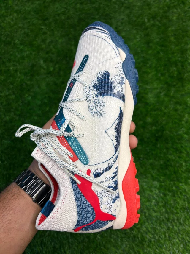 Future White And Blue Colour Astro/Turf With Lace