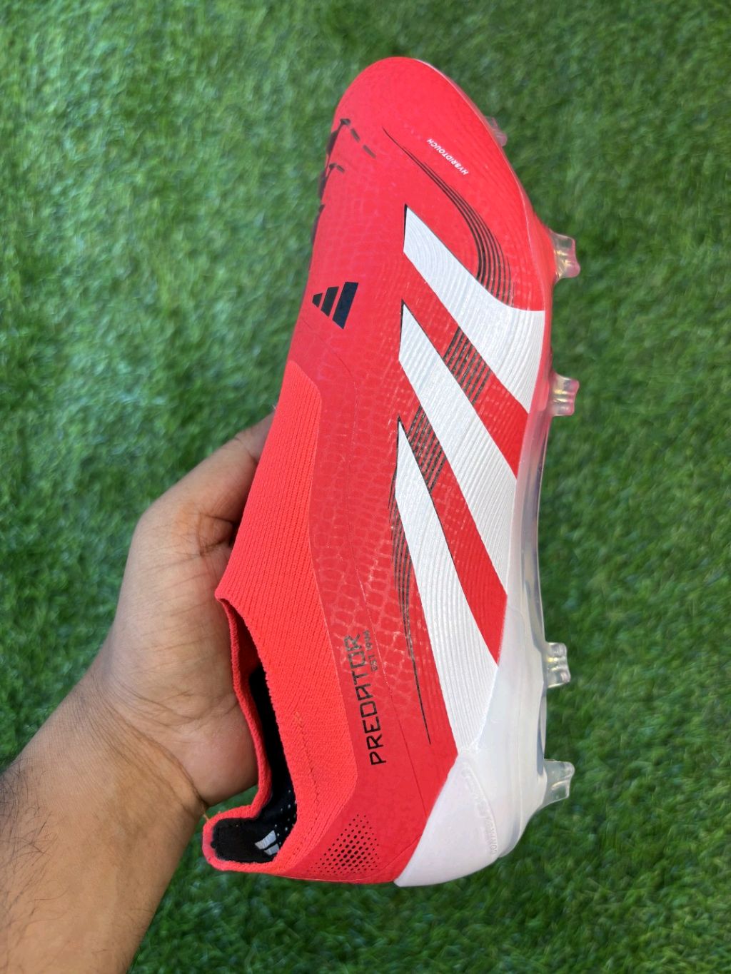 PREDAATOR レッド サッカーシューズ Predator Red Colour FG Without Lace Low-top