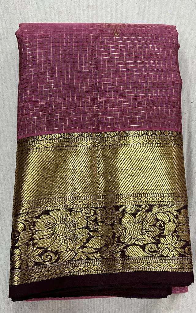 Pure Kanchi Pattu With Silver Zari 