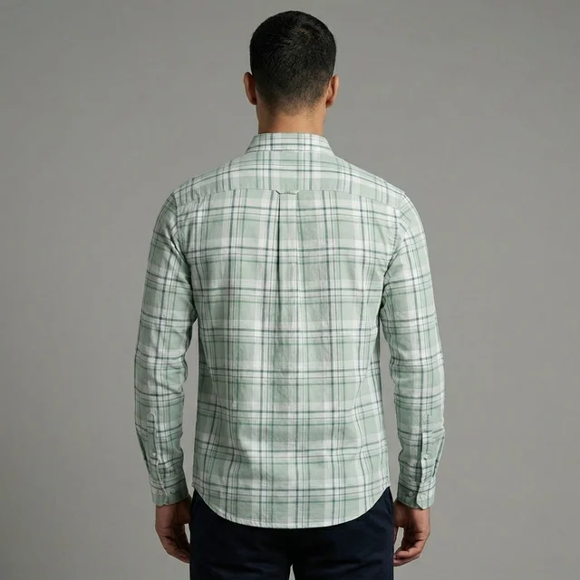 Guess What U.S. Polo Assn. Men's Mint Green Plaid Check Full Sleeve Shirt | Regular Fit Cotton Casual Shirt | USPA Tartan Check Shirt for Men Online India | guesswhat - XXL, Mint Green