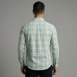 Guess What U.S. Polo Assn. Men's Mint Green Plaid Check Full Sleeve Shirt | Regular Fit Cotton Casual Shirt | USPA Tartan Check Shirt for Men Online India | guesswhat - XXL, Mint Green