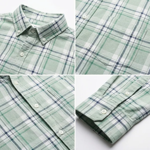 Guess What U.S. Polo Assn. Men's Mint Green Plaid Check Full Sleeve Shirt | Regular Fit Cotton Casual Shirt | USPA Tartan Check Shirt for Men Online India | guesswhat - XXL, Mint Green