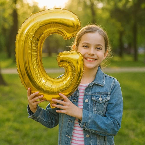 14 Inch Golden Letter “G” Foil Balloon