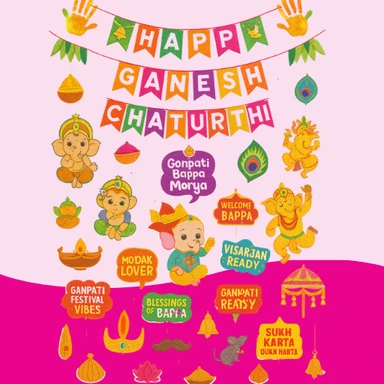 Ganesh Chaturthi Decorations Kit