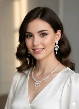 DSH Fashion Radiant Iridescent Crystals Jewelry Set – Gold-Tone Floral Choker, Drops Earrings, and Matching Maang Tikka, Aurora Borealis Stone Wedding Suite: Multi-Tonal Crystals Necklace Set with Traditional Headpiece & Earrings.