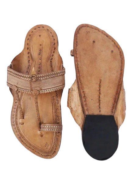 ClyPa Authentic Kapshi Kolhapuri Chappal - Crafted Leather, Heritage Indian Footwear for Unisex - 6