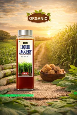 ClyPa Organic Process Liquid Jaggery | Sulphur-Free & Chemical-Free Natural Sweetener | No Added Sugar | Traditional Sugarcane Syrup - 750 ML