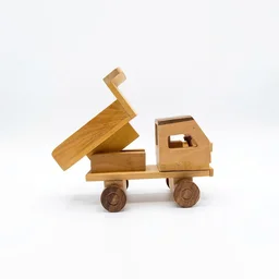 ClyPa Wooden Dump Truck Toy โ Handmade Eco-Friendly Tipper Truck - 18cm X 13cm X 8cm