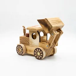 ClyPa Wooden JCB Toy โ Handmade Excavator Traditional Vehicle - 15cm X 13cm X 8cm
