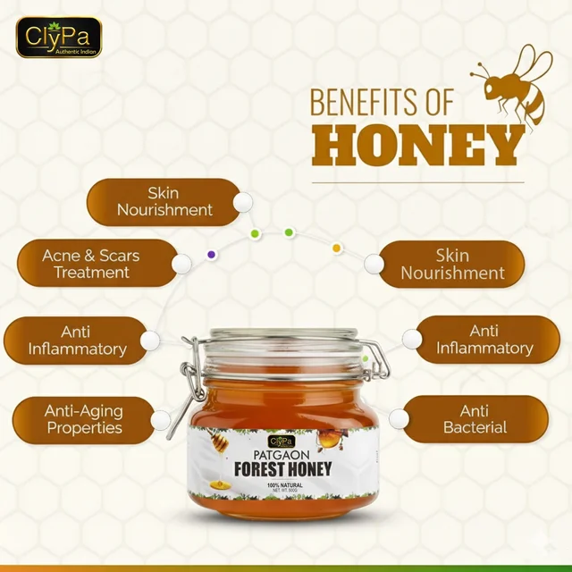 ClyPa Patgaon Jamun Honey – Pure Forest Mono-Floral Honey from Jamun Blossoms, Cold Extracted, Raw & Unprocessed, Dark Honey from Western Ghats, Maharashtra - 750 gm
