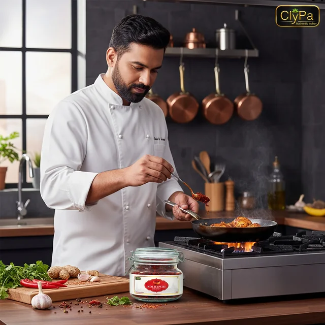 ClyPa Authentic Kolhapuri Chutney – Traditional Kaanda-Lasun Masala Blend | Fiery Onion-Garlic Spice Mix from Maharashtra - 500gm