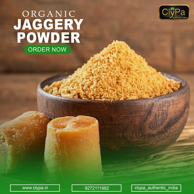 ClyPa Organic Process Jaggery Powder | Chemical-Free, Sulphur-Free Natural Sweetener | No Added Sugar | Traditional Gur Powder - 500 gm