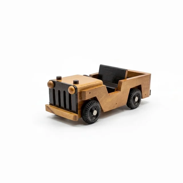 ClyPa Wooden Open Jeep Toy โ Classic Utility Vehicle for Kids