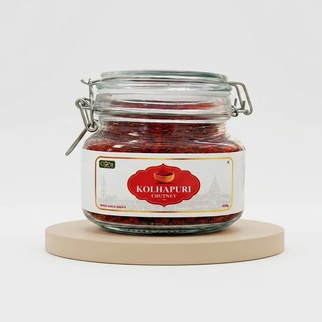 ClyPa Authentic Kolhapuri Chutney – Traditional Kaanda-Lasun Masala Blend | Fiery Onion-Garlic Spice Mix from Maharashtra - 1 Kg
