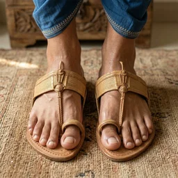 ClyPa Authentic Amdar Kapshi Kolhapuri Chappal for Men & Women | Handmade Traditional Kolhapur Leather Sandals | Comfortable Ethnic Footwear -