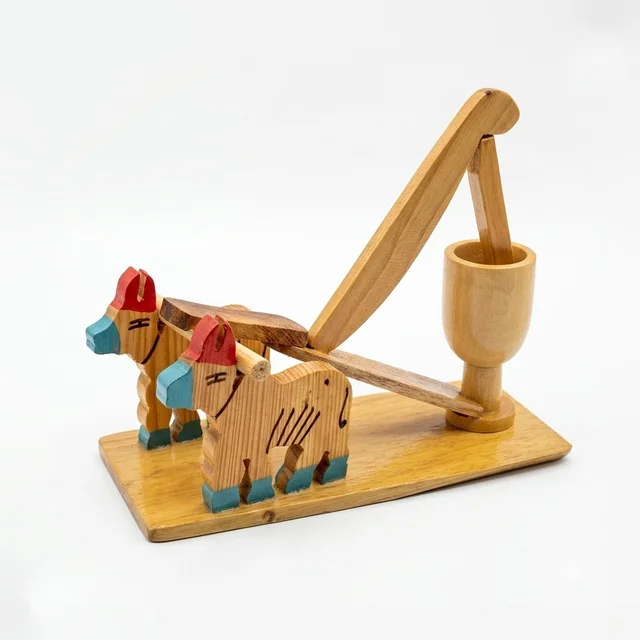 ClyPa Clypa Red And Teal Wooden Traditional Balancing Desk Novelty Drinking Bird Toy - 21cm X 16cm X 8cm