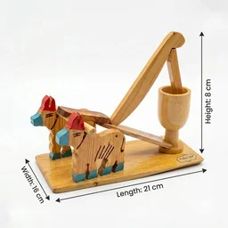ClyPa Clypa Red And Teal Wooden Traditional Balancing Desk Novelty Drinking Bird Toy - 21cm X 16cm X 8cm