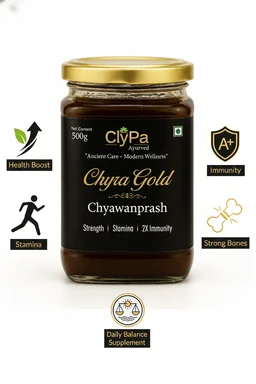 ClyPa Chyra Gold Ayurvedic Chyawanprash – Ayurvedic Rejuvenation for Mind & Body - 500gm - 500gm