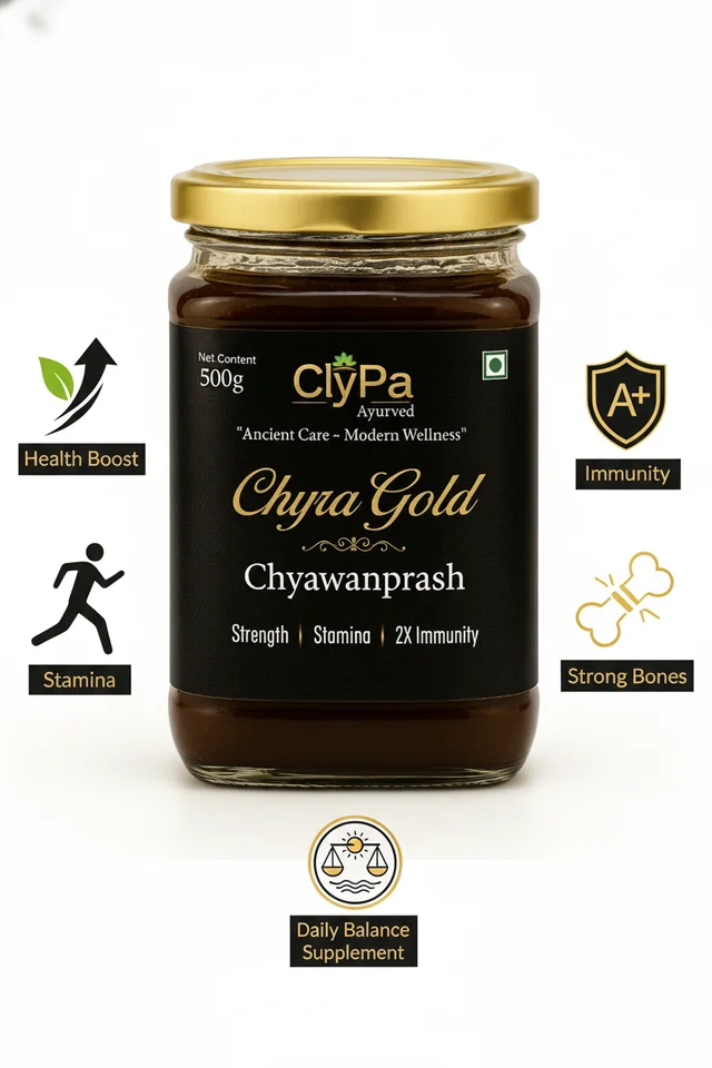 ClyPa Chyra Gold Ayurvedic Chyawanprash – Ayurvedic Rejuvenation for Mind & Body - 500gm - 500gm