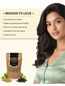 ClyPa KeshLuxe 100% Ayurvedic Hair Wash Powder for Hair Loss & Dandruff - 100gm - 100gm