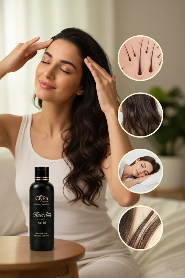 ClyPa KeshSilk Ayurvedic Hair Growth Oil – Nourish Roots, Reduce Hair Fall - 100ml - 100ml