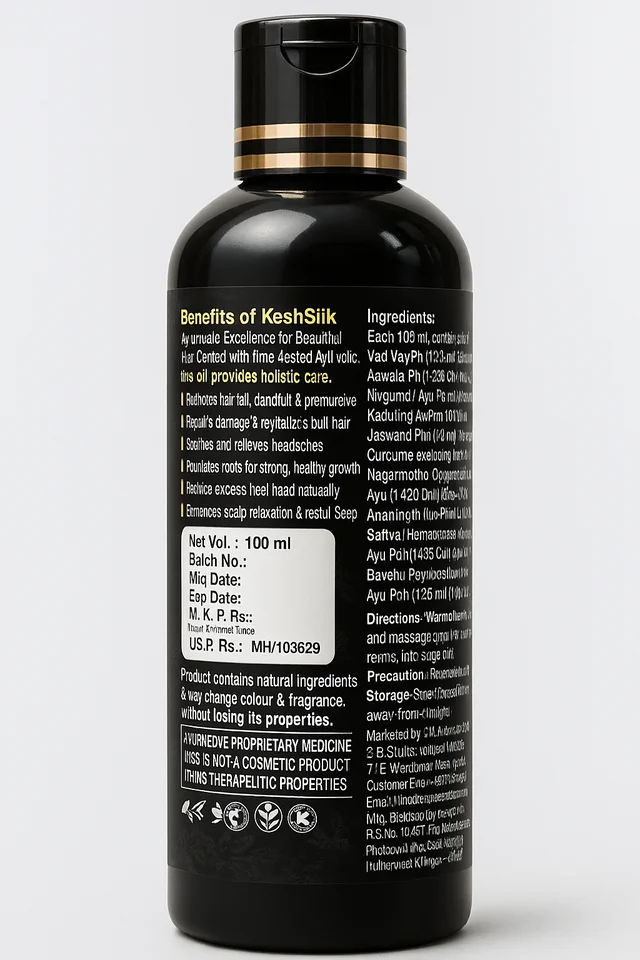ClyPa KeshSilk Ayurvedic Hair Growth Oil – Nourish Roots, Reduce Hair Fall - 100ml - 100ml