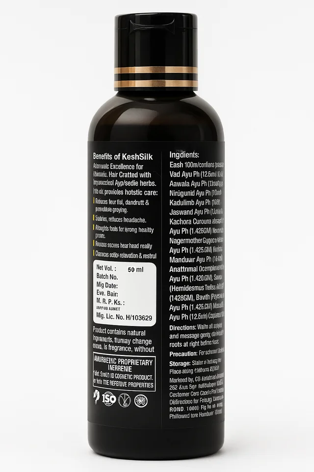 ClyPa KeshSilk Ayurvedic Hair Growth Oil – Nourish Roots, Reduce Hair Fall - 50ml - 50ml