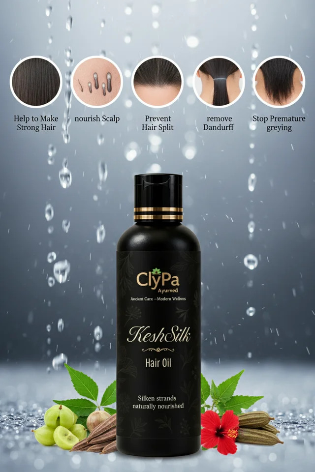 ClyPa KeshSilk Ayurvedic Hair Growth Oil – Nourish Roots, Reduce Hair Fall - 100ml - 100ml